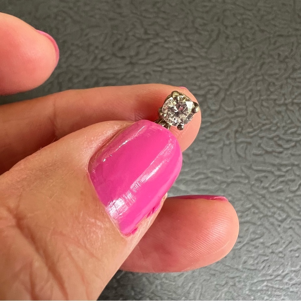 Diamond white gold pendant 14 karat .40 carats J color I1 clarity with appraisal